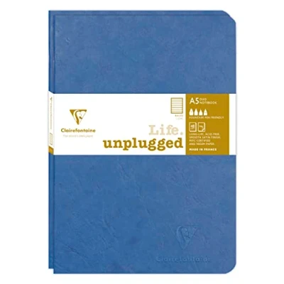 Imagen de Clairefontaine 733174C Age Bag DUO set de 2 cahiers piqués 14,8x21cm 96p ligné bleu