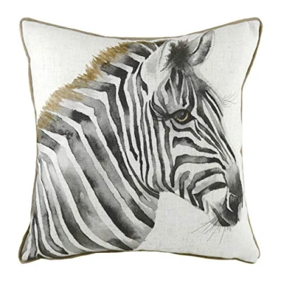 Imagen de Evans Lichfield Funda de cojín Safari Zebra, Blanco, 43 x cm