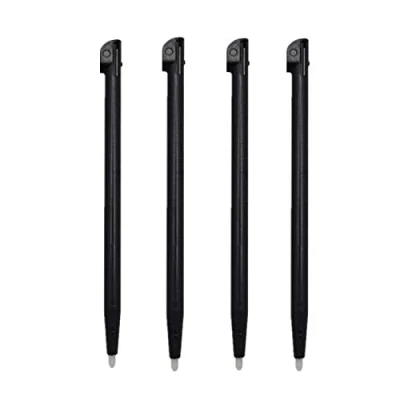 Imagen de GGZone 4 lápices capacitivos de plástico para pantalla consola juegos, repuesto Nintendo 2DS Tactil, accesorios juegos (4 unidades, negro)