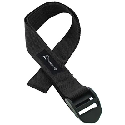Imagen de ProsourceFit Cinch Buckle Correa de Yoga con Hebilla, Unisex Adult, Black, One Size