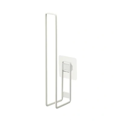 Imagen de Yamazaki 5989 Tower Portarrollos de Papel higiénico con Gancho para película, Blanco, Acero/Silicona, Minimalista, 3.7 x 7.3 25 cm