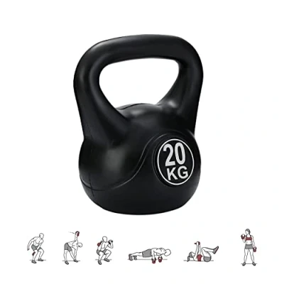 Imagen de MAGIC SELECT Pesa Rusa de 20kg. Kettlebell Hormigón con Mango Ergonómico. Mancuerna para Entrenamiento Muscular en Casa y Gimnasio.