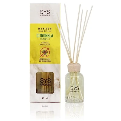Imagen de Ambientador Citronela 50 ML Mármol de SYS Aromas. Fragancia Natural Antimosquitos. Repelente Insectos. Aroma Fresco. Protege tu Hogar. Fabricado en España.