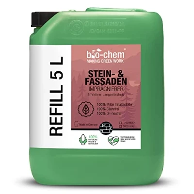 Imagen de Bio chem Impregnador de piedra y fachadas Bidón 5 litros Impregnación protección Sellado efecto profundo para contra la capa verde