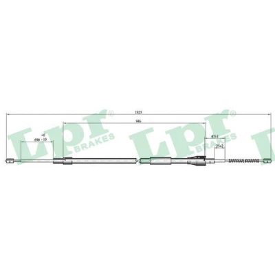 Imagen de LPR C0815B Cable de Freno Mano 1800/945