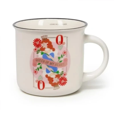 Imagen de Legami taza Cuppuccino de porcelana New Bone China, desayuno, café té lavable en lavavajillas, tema Queen, diámetro 10 cm, capacidad 350 ml