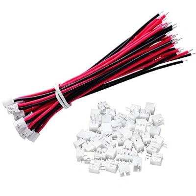 Imagen de YIXISI 20 Pares Micro Conector JST PH 2.0 2 Pines Enchufe Macho y Cable 10cm
