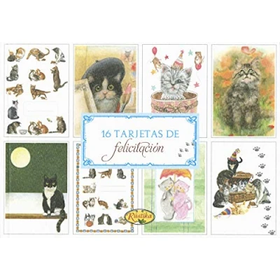 Imagen de 16 tarjetas de felicitación.