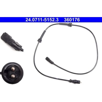 Imagen de ATE 24.0711 5152.3 Sensor de ABS 810 RENAULT: MEGANE 2, SCENIC 2 Coupe Cabriolet