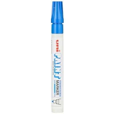 Imagen de Faber Castell Uni ball 182053 Marcador de pintura Paint PX 20, punta redonda, 2 3 mm, grueso, azul, 1 pieza