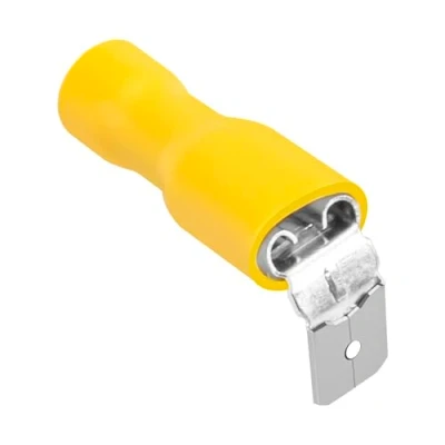 Imagen de Heschen Conector para terminales de crimpado (0,5 6 mm, 2 a 10 AWG, 100 unidades), color amarillo