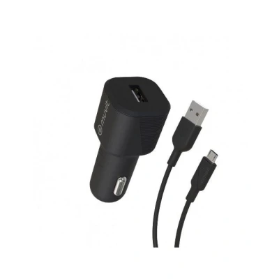 Imagen de Cargador USB para coche Muvit MCPAK0016, A, MicroUSB, Universal, 12W, 2.4A, Negro
