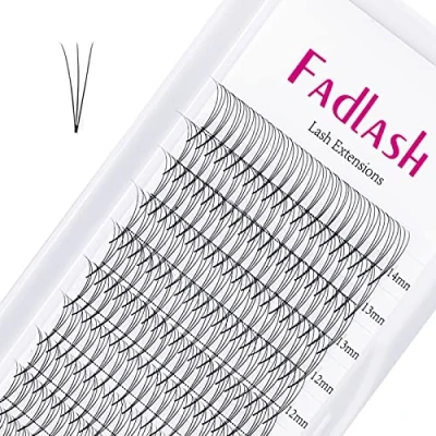 Imagen de Extensiones de Pestañas Volumen 3D 0.07mm C Curl 8 14 MIX Ruso Racimo