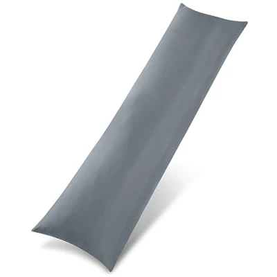 Imagen de Utopia Bedding Almohada Corporal para el Embarazo y la Maternidad Dormir de Lado Relleno Poliéster Suave (40x145 cm, Gris)