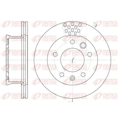 Imagen de REMSA 6461.10 Disco de freno Eje delantero 276, 276 22 5 ventilado MERCEDES BENZ: Sprinter 3 T Furgón, 2 Furgón