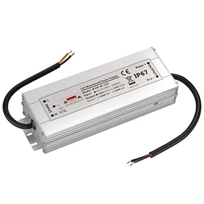 Imagen de Fuente de Alimentación LED 12V 200W 16.7A IP67 Impermeable, Alimentacion transformador Potencia 230V a DC para Tira y Bombilla