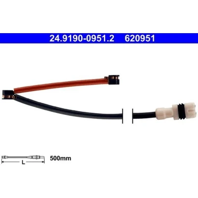 Imagen de ATE 24.8190 0951.2 Sensor de Desgaste Pastillas Frenos PORSCHE: 911 Coupé