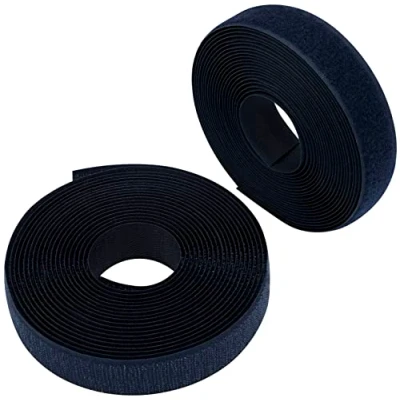 Imagen de AERZETIX C65946 Cinta/rollo de scratch 25mm 5 metros auto agarre organizador/sujetacables tira enganche bolsa prenda correa color: azul oscuro en poliamida y poliéster