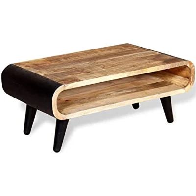 Imagen de vidaXL Mesa de Centro Madera Maciza Mango Rugosa Dimensiones 90x55x39 cm