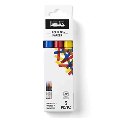 Imagen de Liquitex Colores acrílicos, 3,2 x 18 15, 9 cm, 3 Farben feine Spitze, 17 1,5 cm