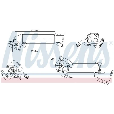 Imagen de NISSENS 989449 Enfriador EGR sin bypass de depresión