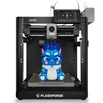 Imagen de FLASHFORGE AD5X Impresora 3D,Impresión Multicolor (4 Colores) con IFS,600mm/s Impresión Rápida,Nivelación Automática,300℃ Extrusor Directo,Soporta Filamento PLA CF,PETG CF,220 * 220 220mm