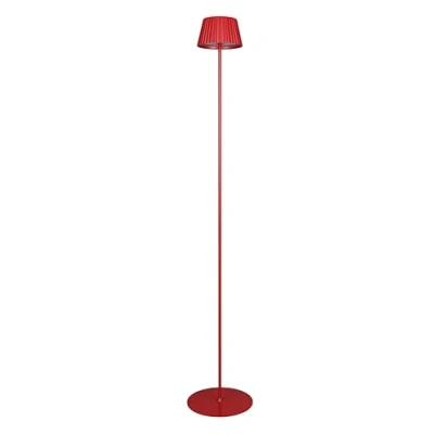 Imagen de Reality Leuchten Lámpara de mesa recargable Suarez LED, roja, altura 39 cm, metal, regulable