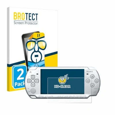 Imagen de BROTECT Protector Pantalla para Sony PSP 2004 Transparente (2 Unidades) Anti Huellas