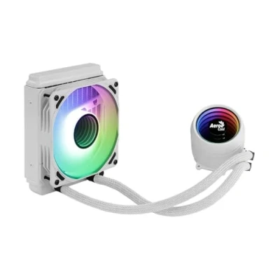 Imagen de Aerocool MIRAGEL120W, Refrigeración Líquida CPU, Ventilador 120mm ARGB, TDP 200W, Blanco