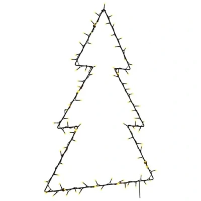 Imagen de vidaXL Luces de Navidad Silueta Árbol 115 Leds Blanco cálido