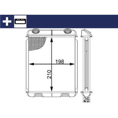 Imagen de MAHLE ORIGINAL AH 21 000S Radiador de Calefaccion con piezas montaje