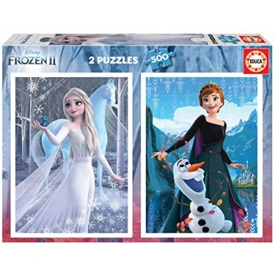 Imagen de Educa Frozen II. Puzzle de 500 Piezas. Medida aproximada una Vez montado: 46 x 34 cm. Incluye Pegamento Fix para colgarlo finalizado el Montaje. A Partir 11 años (19016)