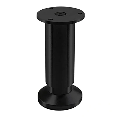 Imagen de SOTECH Pie de Mueble Terra Altura 120 mm Negro anodizado Mesa Regulable en hasta máx. 15 mm, Carga 250 kg