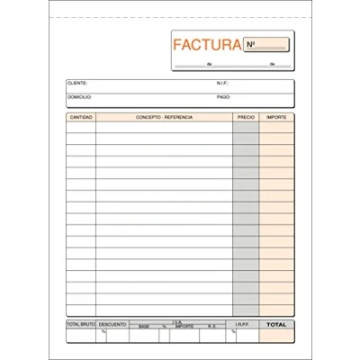 Imagen de Talonario PRAXTON Facturas Con IVA 4º Duplicado, Pack x10