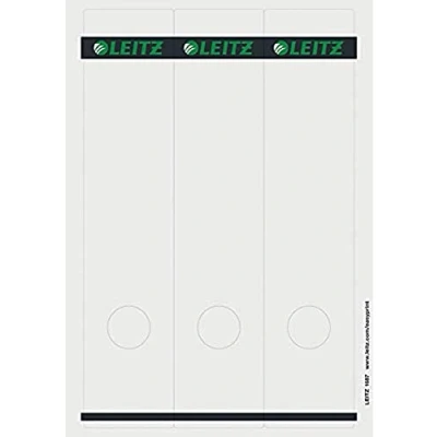 Imagen de Leitz Etiquetas Adhesivas para Lomo y Imprimibles Archivadores de Palanca Cartón, Amplias, Largas, Gris, 61.5 x 285 mm, Papel, 16870085, Pack 75