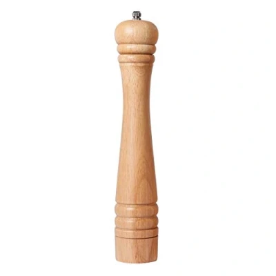 Imagen de DeroTeno Molinillo de Pimienta. cerámica Duro y Ajustable. Madera Caucho, Altura 30 cm