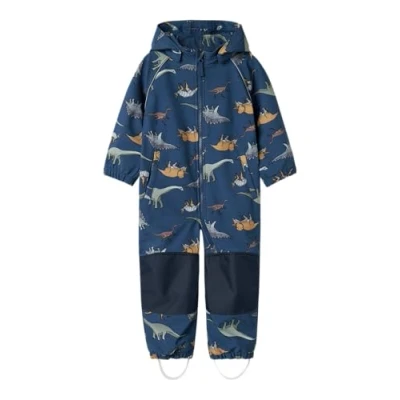 Imagen de Name it NMMALFA08 SUIT Mono impermeable para niños, Talla: 9 12m, Dark denim