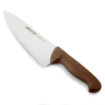 Imagen de Arcos Serie 2900 Cuchillo Cocinero Ancho Hoja de Acero Inoxidable Nitrum 200 mm Mango inyectado en Polipropileno Color marrón