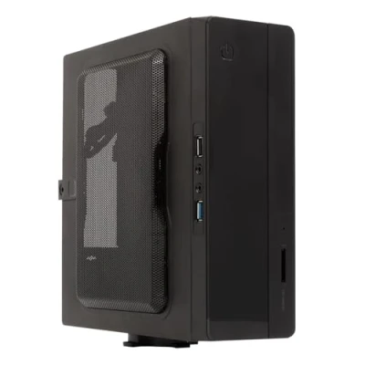 Imagen de UNYKAch Caja de Ordenador Mini ITX UK1007 con Soporte Vesa, Fuente Alimentación Interna 150W y Conexiones USB 2.0 3.0
