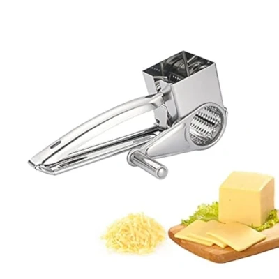 Imagen de Beowanzk Rallador de Queso Trituradora acero inoxidable, Cortador y rebanador mano profesional parmesano Limón, jengibre, ajo, nuez moscada, chocolate, verduras, frutas