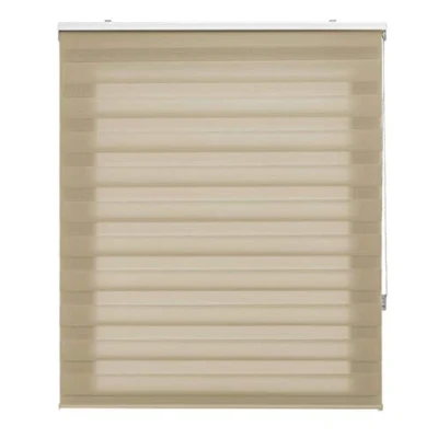 Imagen de Blindecor Estores enrollables a Medida Noche y día Color Beige, Estor de 85 x 180 cm (Ancho Alto). Tamaño la Tela 82 175 cm.