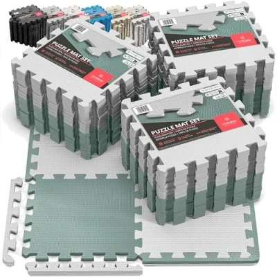 Imagen de Esterilla Fitness Puzzle para Suelos de Gimnasio Set Protección Goma Espuma Losas Caucho Máquinas Deporte, Alfombrilla Protector Expandible Tatami Tapiz Alfombra Gym 3