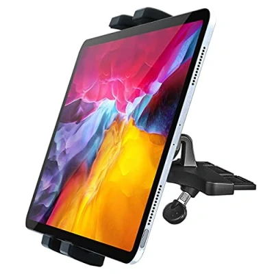 Imagen de Soporte Tablet Coche CD Ranura, woleyi Porta &amp; Movil Reproductor de con 360 Rotación, para iPad Pro Air Mini, Samsung Galaxy, iPhone 12 11 MAX y 4 11&quot; Teléfono