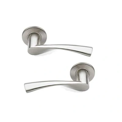 Imagen de Bricard 668550 Par de asas en roseta acero inoxidable, diseño góspel Tempo