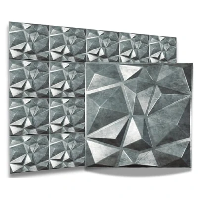 Imagen de paneles 3D de 50 x cm, plástico PVC para pared, juegos, habitaciones, techo, aspecto 3D, 20 unidades 5 m², placas D094, rejilla bronce