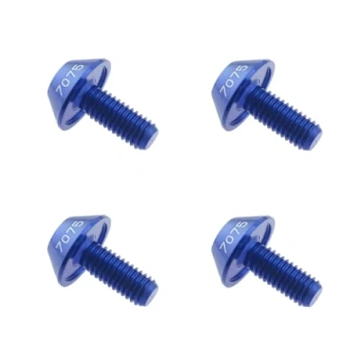 Imagen de LT Easiyl 4 tornillos hexagonales M5 x 12 mm para botella de agua bicicleta, soporte agua, bicicleta montaña, carretera, color azul