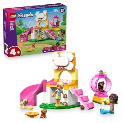 Imagen de LEGO Friends Parque de Aventuras para Cachorros Juguete Infantil con Animales 2 Mini Muñecas y 3 Figuras Perro Tobogán Idea Regalo Niñas 4+ Años 42665