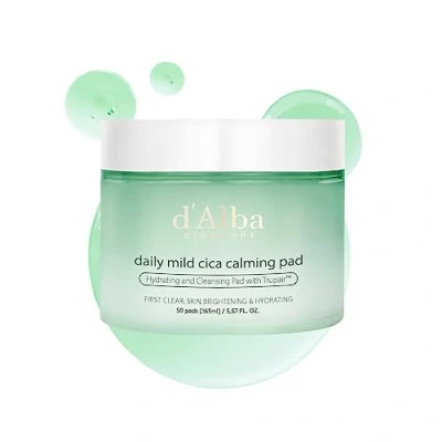 Imagen de d&#039;alba Piedmont Almohadilla calmante diaria suave Cica, almohadillas calmantes y relajantes, exfoliación