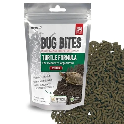 Imagen de Comida para tortugas acuáticas Fluval Bug Bites , palitos, 17 20mm, 100gr