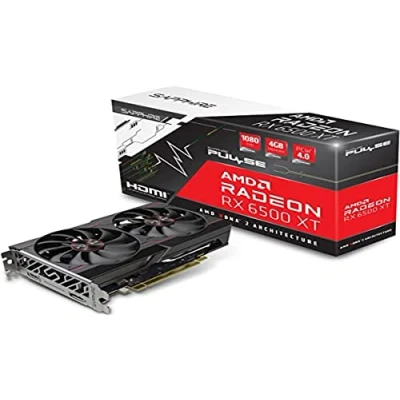 Imagen de Sapphire Pulse RX6500 XT, PCIe4, 4GB DDR6, HDMI, DP, 2825MHz Reloj